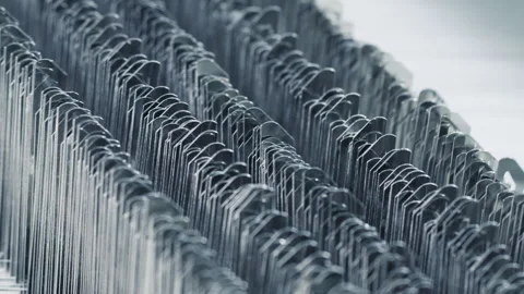 Close Up Of Weaving Loom Machinery. Weaving Machine For Garment Industry. Stock Footage 263452979