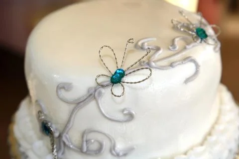 Close-up of wedding cake Stock Photos