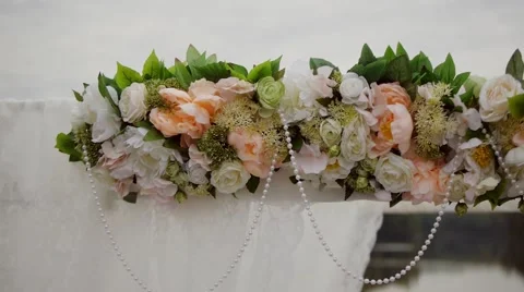 Close-up of wedding ceremony arch Stock Footage 46299613