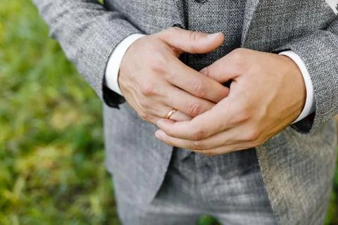 Close-up of a wedding rin Stock Photos