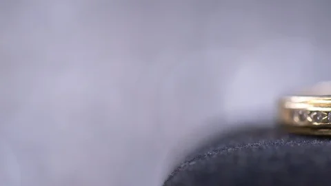 Close-Up Of Wedding Ring Video stock 128827835