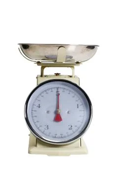 Close-up of a weighing scale 스톡 사진