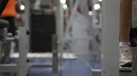 Close-up of weight lifting machine in gym Stock-Footage 53775336