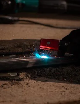 Close up of welding at home Stock Photos