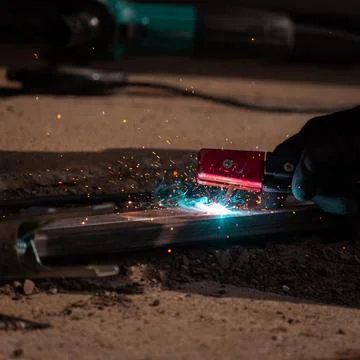 Close up of welding at home Stock Photos