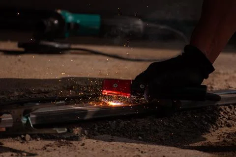 Close up of welding at home Stock Photos