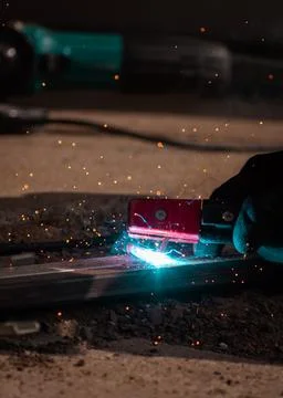 Close up of welding at home Stock Photos