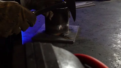 Close-Up of Welding Pick. Slow Motion Stock Footage 254744301