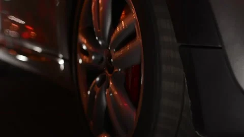 Close up of the wheel. Mini John Cooper Works Stock Footage 211080810