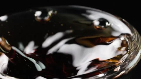 Close-up of whiskey dripping Stock Footage 259614923