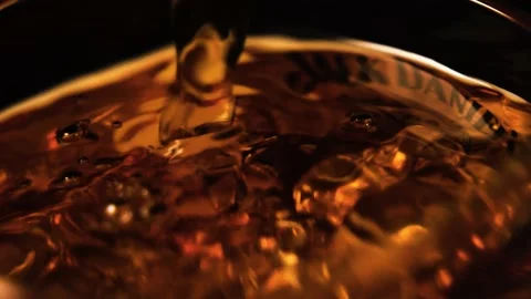 Close Up Whiskey Pour Stock Footage