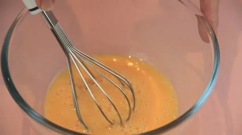 Close Up Of Whisking Eggs Video stock 61199340