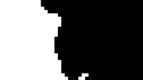 Close up of white abstract organic shapes moving against a black background.. Stock Footage 340912786