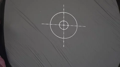 Close-up of White Balance Card with Target Markings for Manual Camera Stock Footage 337864266