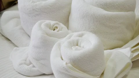 Close up white bed. Stock Footage 135236437