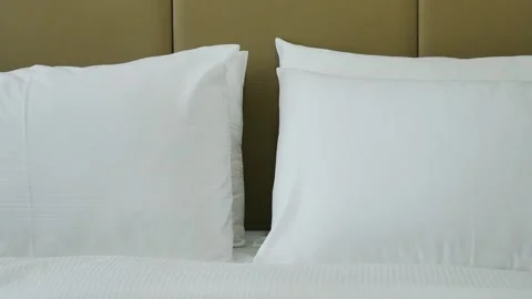Close up white bed. Stock Footage 135237538