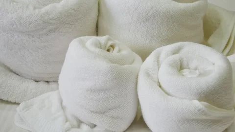 Close up white bed. Stock Footage 135237576