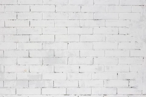 Close up of white brick wall texture background. Stock Photos