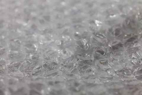 Close up of White Bubble Wrap Packing Stock Photos