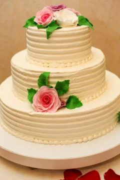 Close up of white cake 库存照片