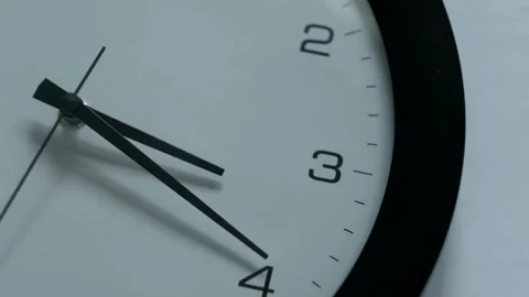 Close up white clock go forward. wall watch quickly shows time lapse modern.. Stock Footage 272760581