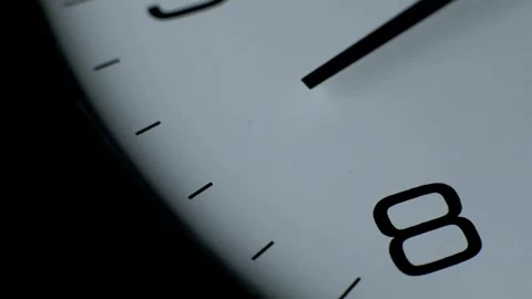Close up white clock number moving fast forward. closeup watch timing conce.. Stock Footage 272760969