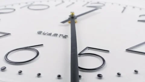 Close up white clock number moving fast forward. closeup watch timing conce.. Stock Footage 272761198