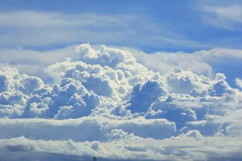 Close up of white cloud on  blue sky background Stock Photos