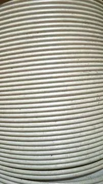 Close Up of White Coiled Cable Wire Texture Stock Photos
