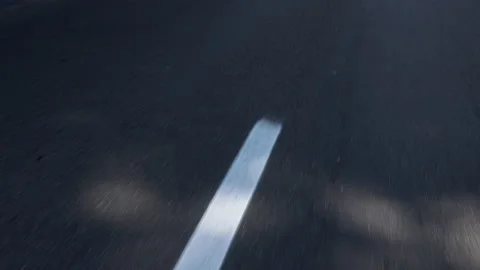Close up of white dotted line on an asphalt road. Stock Footage 164533436
