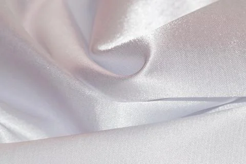 Close up of white draped textile material. Stock Photos