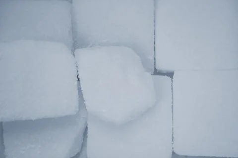 Close-up of white dry ice blocks Stock Photos