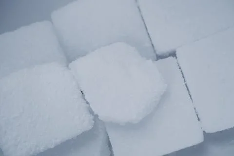 Close-up of white dry ice blocks Stock Photos