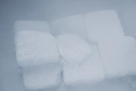 Close-up of white dry ice blocks Stock Photos