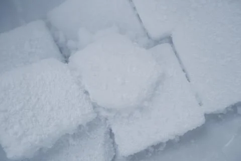 Close-up of white dry ice blocks Stock Photos