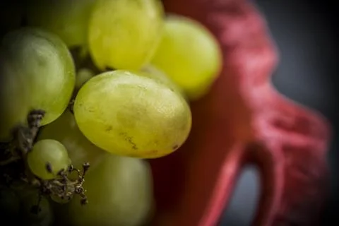 Close-up of White Grapes Stock Photos