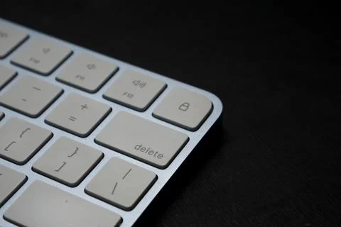 Close-up of white keyboard return key Stock Photos