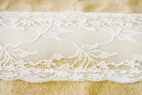 Close up of a white lace Stock Photos
