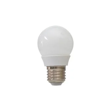 Close up of white light bulb isolated on white  background Stock Photos