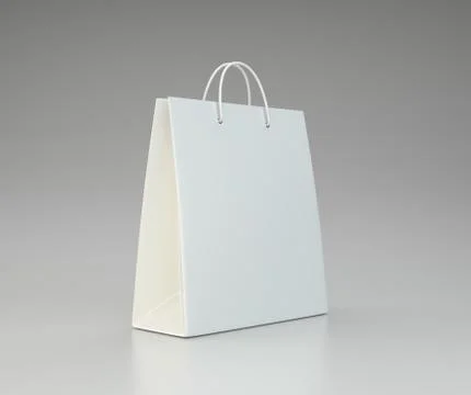 Close up of a white paper bag Illustrazione stock