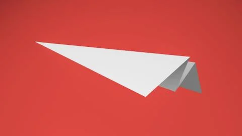 Close up of white paper planes mock up Stock Illustration
