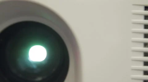 Close-up of a white projector lens/bulb Stock Footage 41825415
