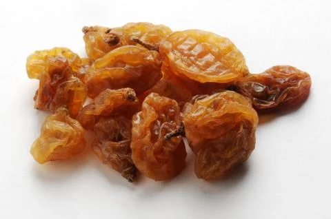Close up of white raisins Stock Photos