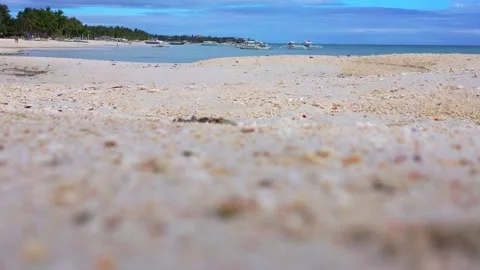 Close up of white sand beach Philippines Stock Footage 324712557