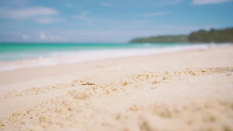 Close-up white sandy desert beach background. Stock Footage 219074060