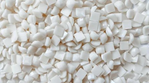 Close-up, white square diamonds for diamond embroidery. Hobbies and DIY Stock Photos