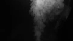 Steam Or Smoke On Black Background - Stock Video