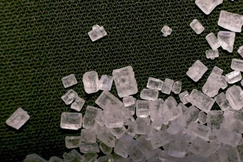 Close up of white sugar crystals Stock Photos