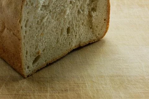 Close-up of A White Wheat Bread On A Cutting Board 写真素材