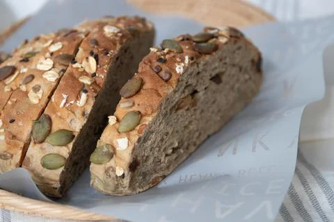 Close up Whole grain bread Stock Photos